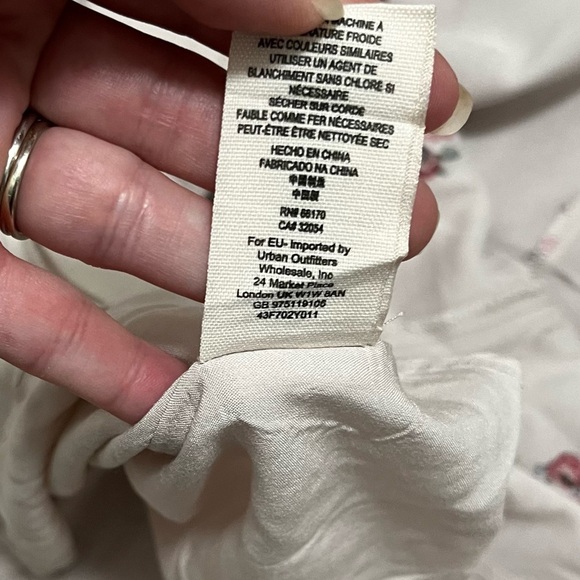 FREE PEOPLE Simona Halter Rose Floral Patchwork Mini Dress Size Medium - Picture 9 of 12